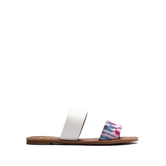 BLUE FUCHSIA TIE FABRIC TWO BAND SLIDE - Picture 4 of 4